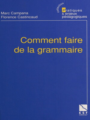 cover image of Comment faire de la grammaire